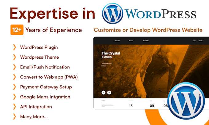 customize and develop wordpress website, wordpress plugin, theme, template