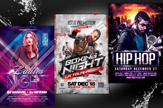 Design Party Event Flyers And Boxing Events Flyer In 6 Hrs By Zeeshaniqbal619