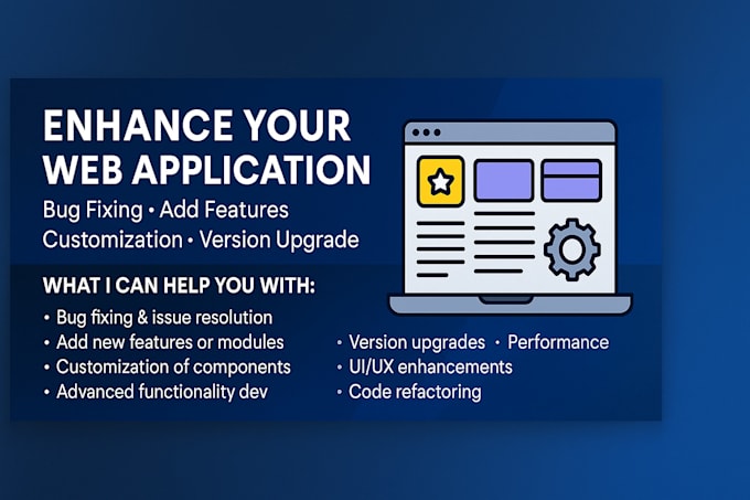 fix bugs and add custom features to your web app