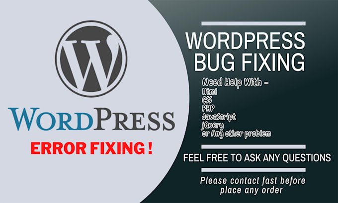 fix error in wordpress