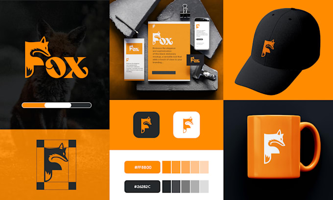 create company logo design and complete brand identity with a full branding kit