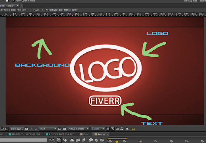 make a colorful 2D intro that can get customized