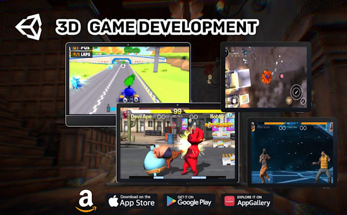 design and develop unity3d games 3d, ar and VR game