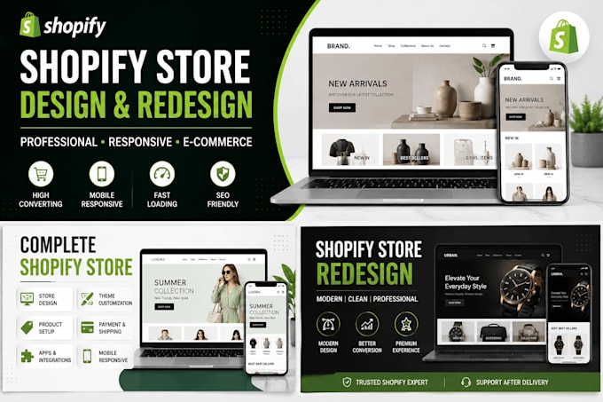 design or redesign a professional shopify store