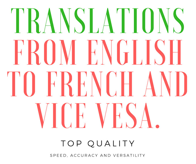 translate any document from French to English and vice versa