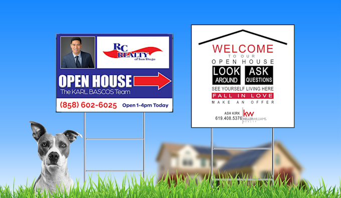do yard sign, roll up  banner design, billboard, sign board, signage