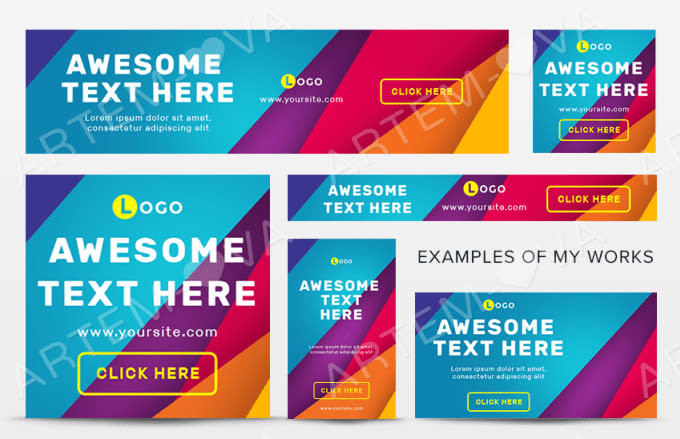Design web banner, ads, covers by Tepwall