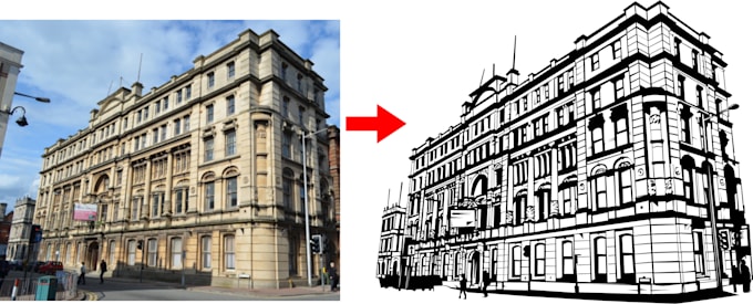 do vector tracing line art from any picture or photo