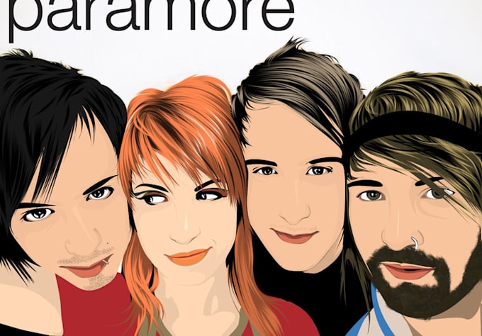 vector and cartoonize your group picture or photo