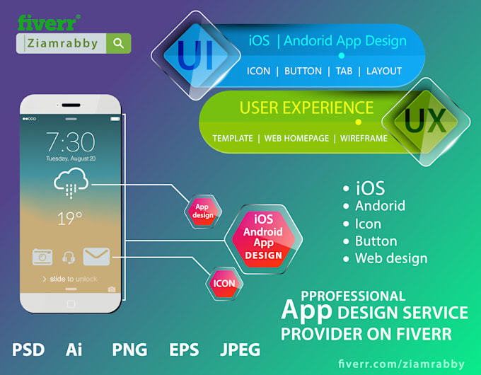 design mobile UI for iOS and android