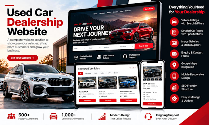 build a modern used car dealership website in wordpress