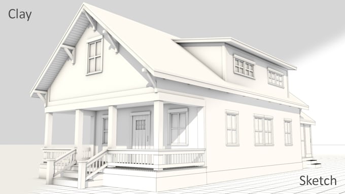 Create an architectural model and white render by Cb3dxyz | Fiverr