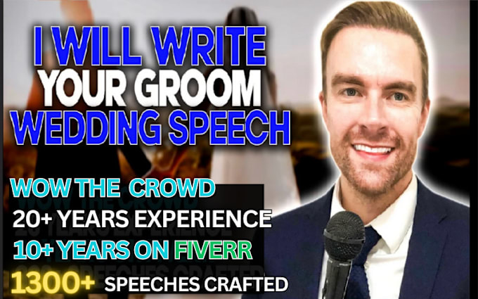 write your epic groom wedding speech, tribute vows or toast