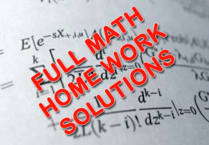 math homework solutions