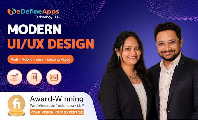 create mobile app design, website design, landing page,  app prototype