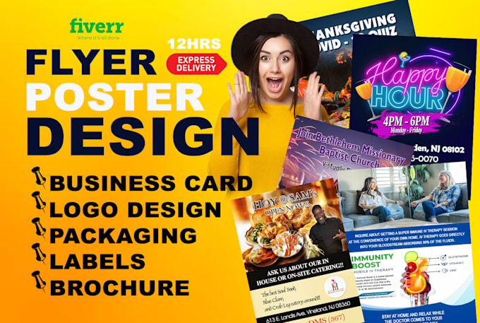 design flyer,poster, brochure within 24hrs