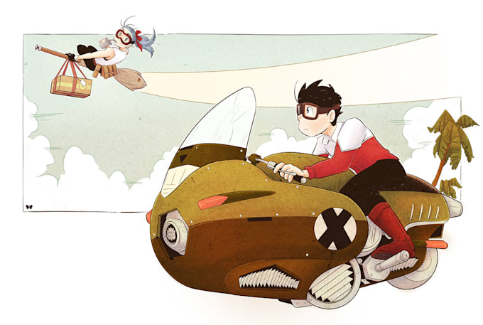 Draw children book illustrations in my personal style by 