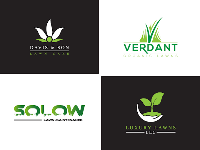 design beautiful lawn care and landscaping logo