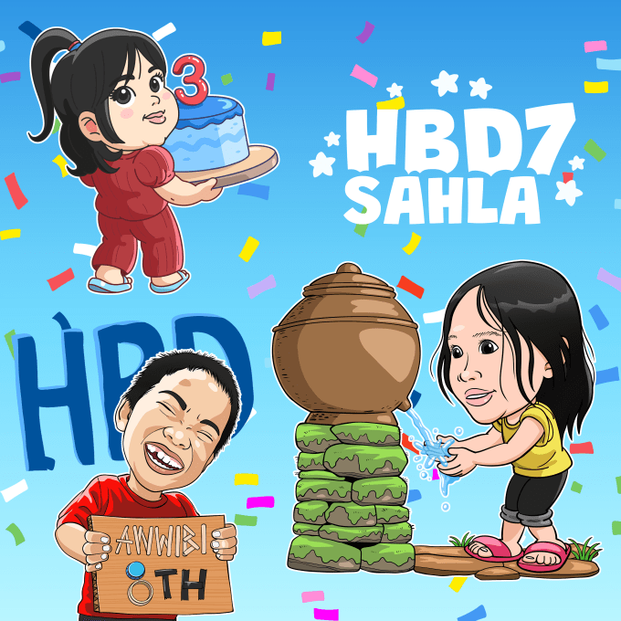 create custom illustration for birthday, graduation, or anniversary gift