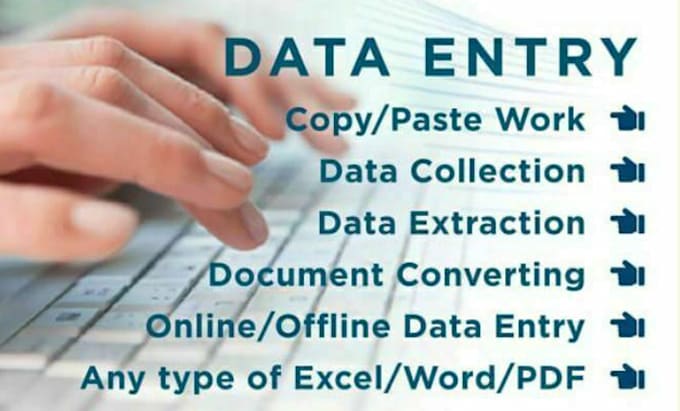 do any typing work, data entry or file conversion task