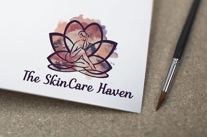 design professional watercolor logo for your business
