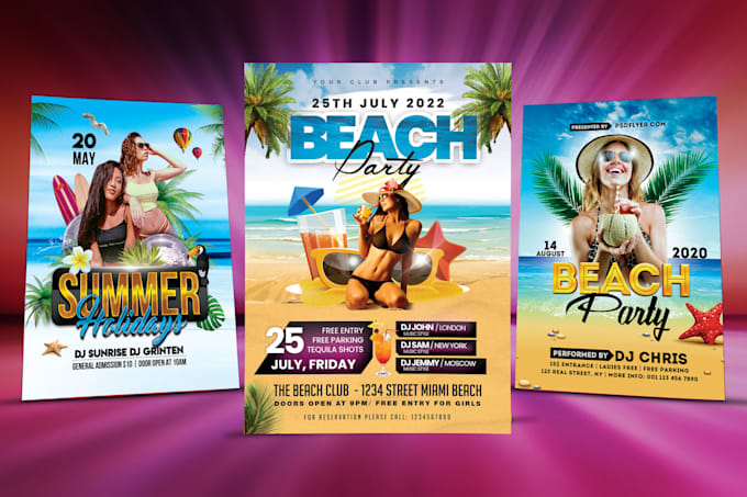 design seasonal party flyers