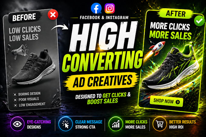 design high converting facebook ads meta ads creative that boost sales