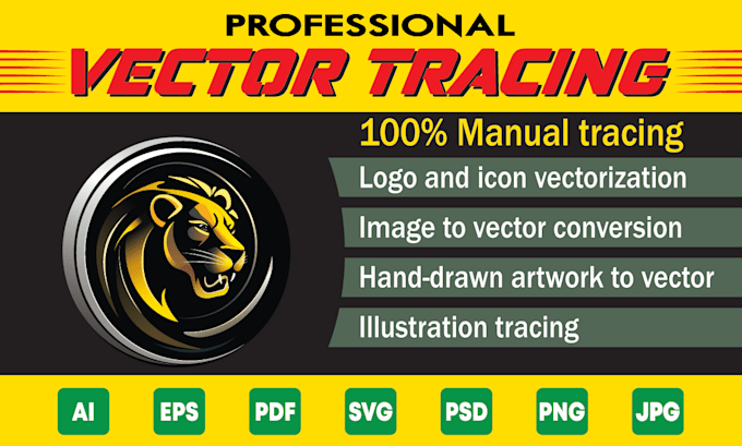 professionally vector trace, redraw, or vectorize your logo and images