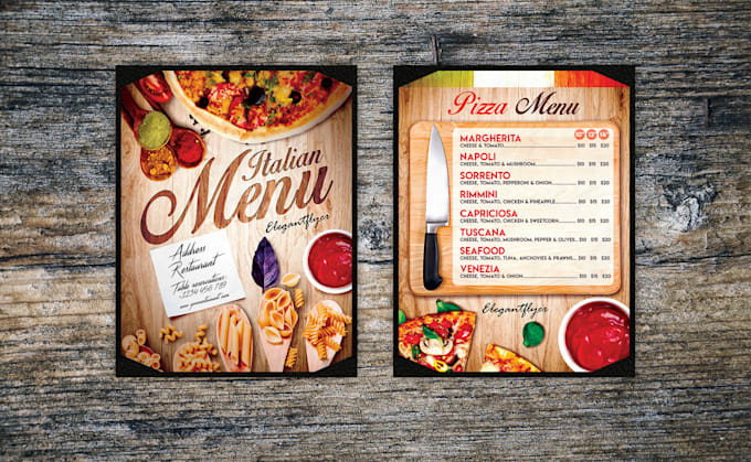 design unique food menu for you