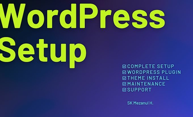 setup wordpress with plugins, theme, content