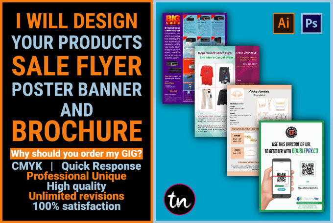 Design your product sales flyer, poster, banner or brochures by Torinouka