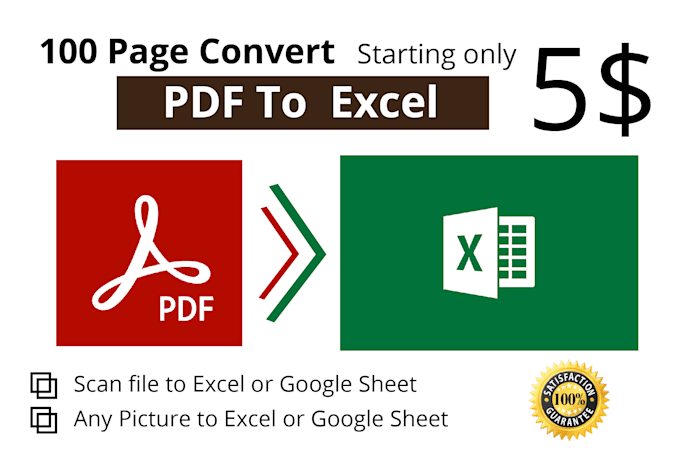 Convert any scan or pdf file to excel file by Rifatwaliullah | Fiverr