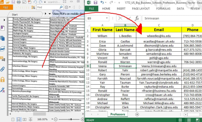 convert table in pdf to excel