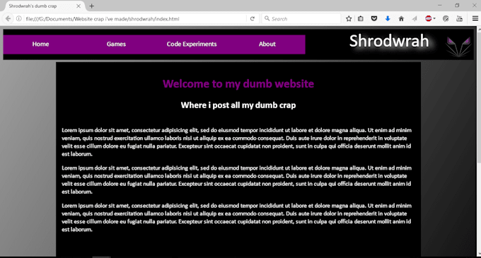 Make a web page of your design in html, css, and javascript by ...