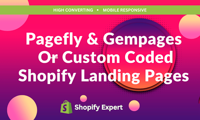 do shopify landing page or product landing page in pagefly