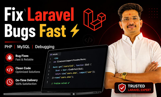 fix laravel PHP mysql bugs, debug errors and optimize website