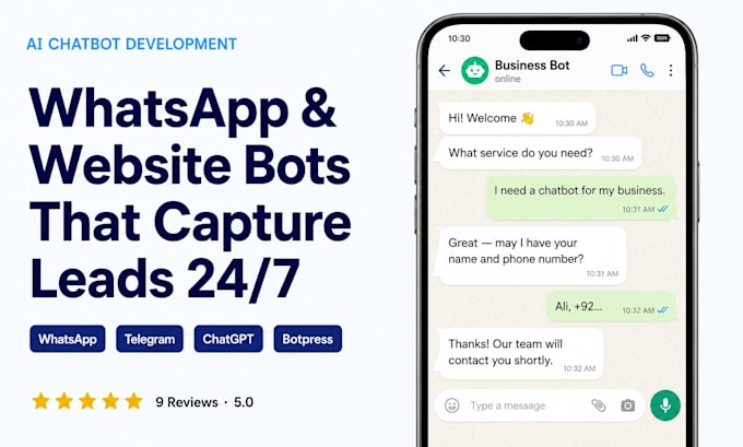 build an ai chatbot for whatsapp, telegram, or your website using chatgpt