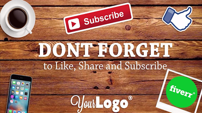 create a youtube intro, outro, promo video and animation