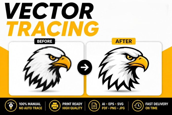 redraw, vectorize and convert logo to vector in illustrator