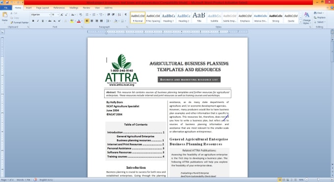Create Microsoft Word Formatting Tables Design By Allrounders01