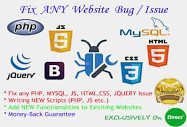 fix your html, css, wordpress, jquery, php bugs
