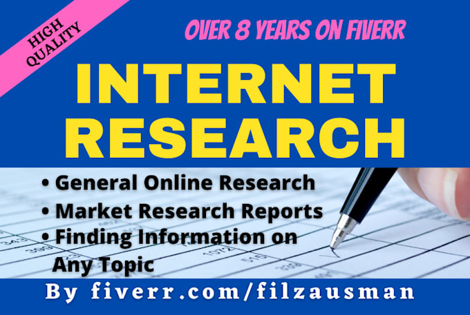 make general online research and market research reports