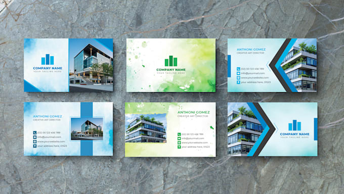 create a modern business card and stationery design