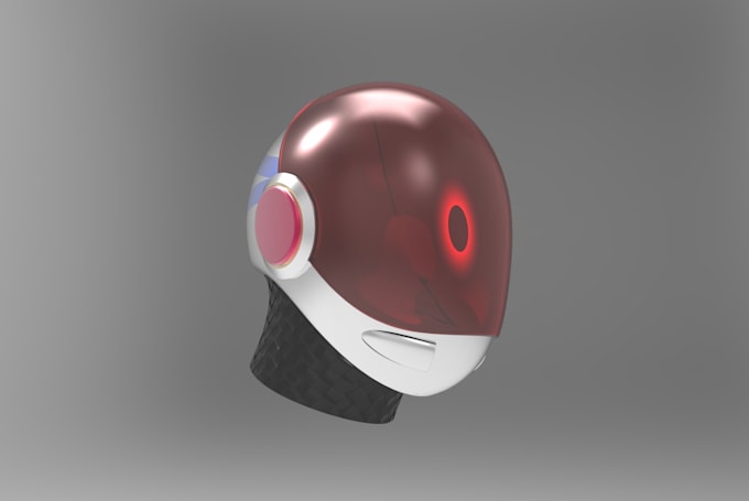 make helmet design in 3d model