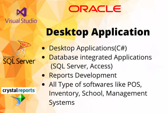 develop desktop applications using csharp, window forms, wpf, dot net framework