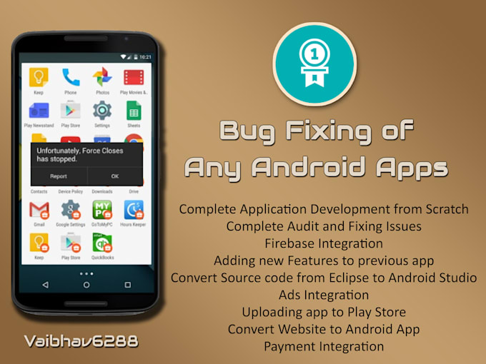 fix bugs of any android apps by vaibhav6288 fiverr