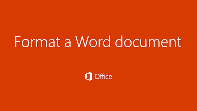 fix formatting in word
