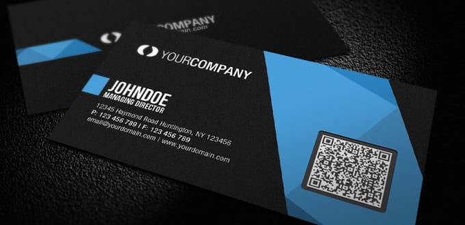 professional business card with qr code photo professional business card with qr code photo