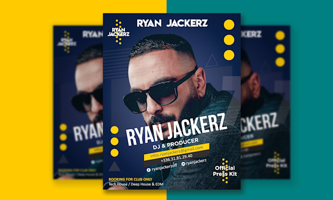 design electronic press kit, epk, social media kit music sheet