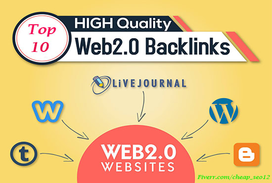 build 10 web 2 do follow SEO authority backlinks